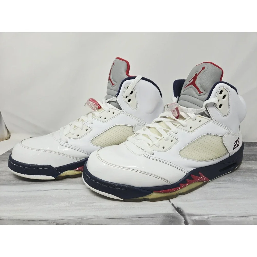 Jordan 5 Retro‎ Olympic 2011 Men's Size 13 Independence Day 136027-103 CLEAN!
